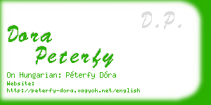 dora peterfy business card